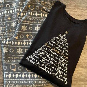 Christmas Holiday pajamas 18/20 tree new